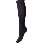 Pantherella Tabitha Rib Over the Calf Cashmere Socks - Black