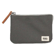 Roka Carnaby Small Sustainable Canvas Wallet - Carbon Grey