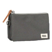 Roka Carnaby Small Sustainable Canvas Wallet - Carbon Grey