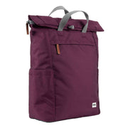 Roka Finchley A Large Sustainable Canvas Backpack - Sienna Burgundy