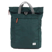 Roka Finchley A Medium Sustainable Canvas Backpack - Forest Green