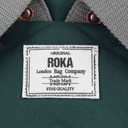 Roka Finchley A Medium Sustainable Canvas Backpack - Forest Green