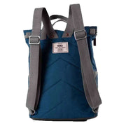 Roka Finchley A Medium Sustainable Canvas Backpack - Marine Blue