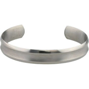 Ti2 Titanium 12mm Wide Concave Bangle - Matte Silver