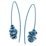 Ti2 Titanium Chaos Drop Earrings - Sky Blue