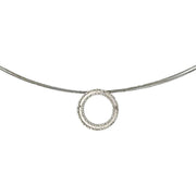 Ti2 Titanium Coastal Edge Small Pendant - Natural Silver