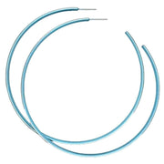 Ti2 Titanium Extra Large Hoop Earrings - Light Blue