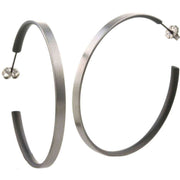 Ti2 Titanium Large Hoop Earrings - Black