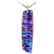 Ti2 Titanium Large Scratch Art Pendant - Pink