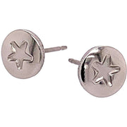 Ti2 Titanium Star Stud Earrings - Natural