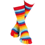 TOETOE Stripy Rainbow Toe Socks - Multi-colour