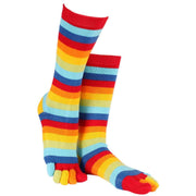 TOETOE Stripy Rainbow Toe Socks - Multi-colour