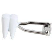 Zennor Dentist Tooth and Mirror Cufflinks - White/Silver