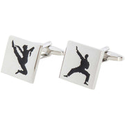 Zennor Martial Arts Cufflinks - Silver/Black